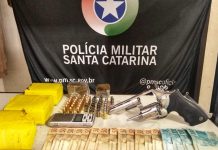 apreensão de arma, drogas e munições