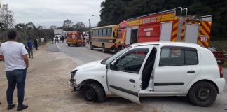 acidente na rodovia Ivo Silveira em Gaspar