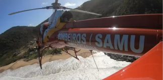 VÍDEO - Arcanjo é acionado após mulher cair de parapente no Litoral Norte