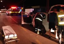 Colisão frontal entre carros deixa cinco pessoas feridas em Timbó
