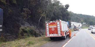 Fogueira para queimar lixo se espalha e causa incêndio em morro em Gaspar