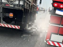 Grave acidente na BR-101 deixa motociclista morto e rodovia interditada em Itajaí