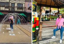 VÍDEO - Turista ‘toma banho’ ao tentar fazer foto em parque de Pomerode e viraliza na internet