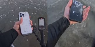 iPhone em praia de Balneário Camboriú