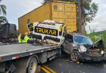 grave acidente que ocorreu no bairro Itoupavazinha em Blumenau