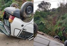 carro capotado em rio do sul