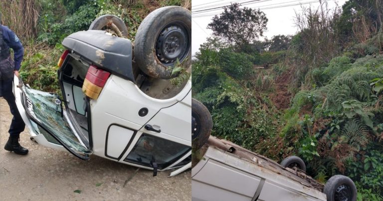 carro capotado em rio do sul