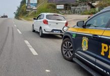 Carro furtado em Blumenau