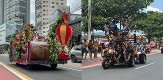 Planetapéia desfila com brinquedos e carros temáticos