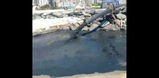 VÍDEO - O que é água preta saindo de cano na praia entre Porto Belo e Itapema